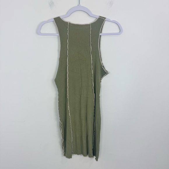 Isalis Emily Lettuce Hem Dress in Sage Size Medium - Picture 3 of 10